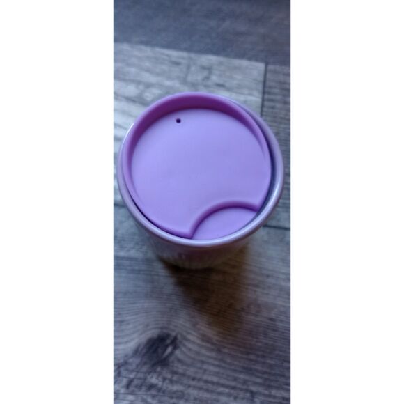 Starbucks Purple & Green Iridescent 8 Ounce Ceremic Mug With Lid - NWOT - Picture 4 of 7